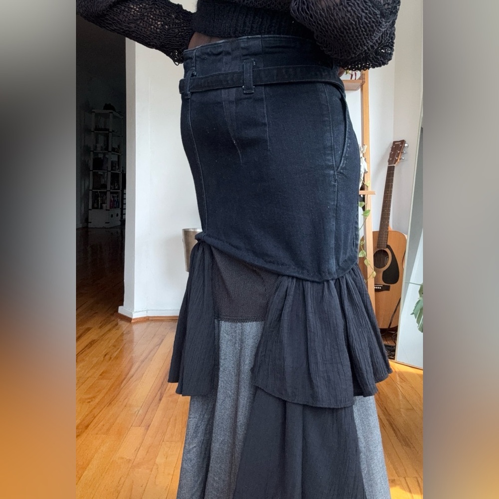 Asymmetrical ruffled teired skirt - Picture 15 of 16